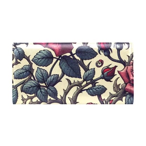 Rote Rosen Brieftasche - Einzigartige Geldbörse mit Ranken, für den täglichen Gebrauch, Damen Accessoires, stilvoll und funktionell