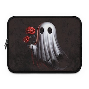 Laptop Sleeve - Gothic Ghost Macbook Cover, Spooky Halloween Tablet Case, Haunted Computer Pouch, Creepy Tech Accessories