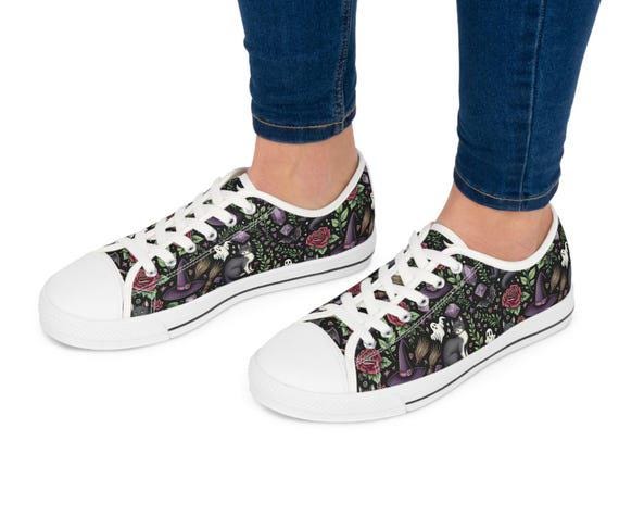 Strega Scarpe Nere Basse Donna Sneakers Da Strega Di Halloween