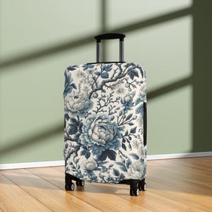 Luggage Cover - Floral Suitcase Protector, Unique Luggage Cover, Travel Accessory, Flower Print Baggage Cover for Stylish Travel Gear
