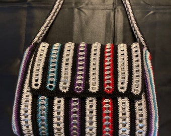 Up-cycled Multi-Color Shoulder Bag