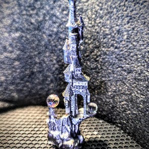 Beautifully crafted large vintage midevil castle with crystal globes