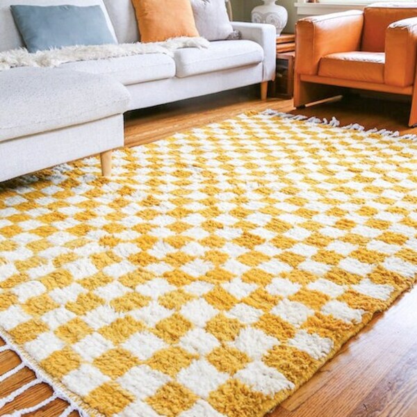 Checkered Rug Etsy