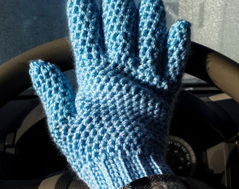 Full-Finger Crochet Gloves Pattern, Crocheted Gloves, Crocheted Adult Gloves, Digital Download Only