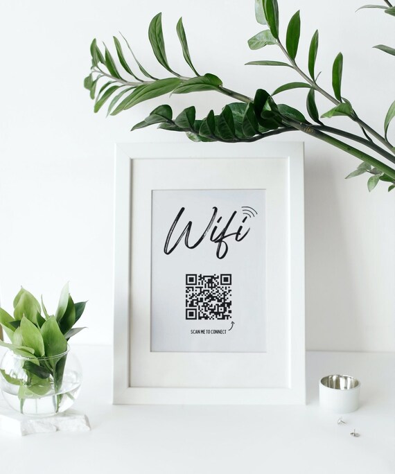 Wifi QR Code Print A4 Custom Wifi Print Wifi Password - Etsy