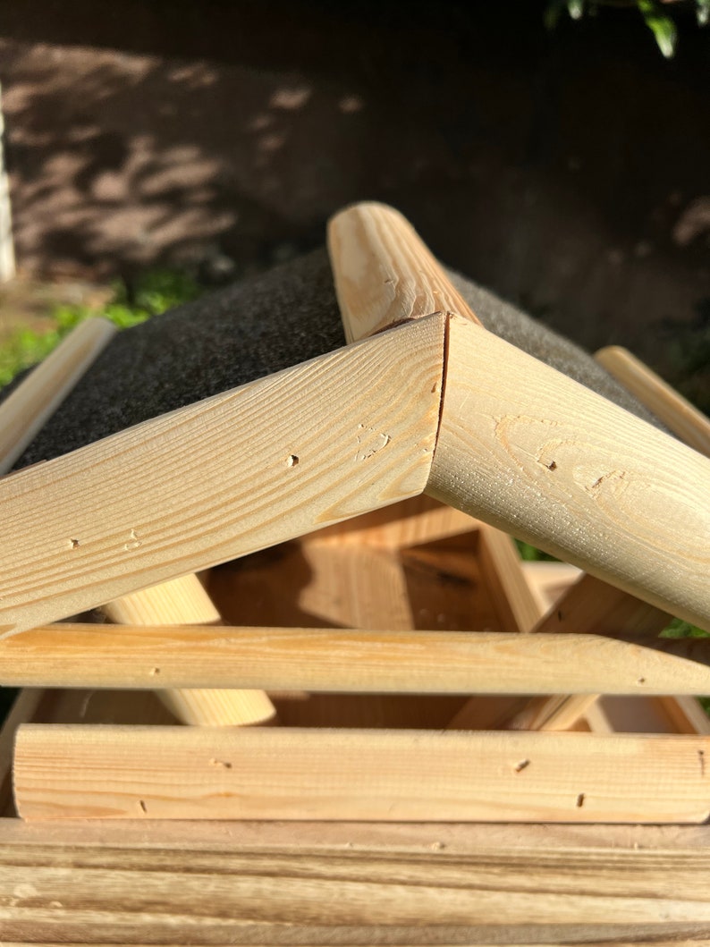 Nichoir bois fait main toit imperméable image 2