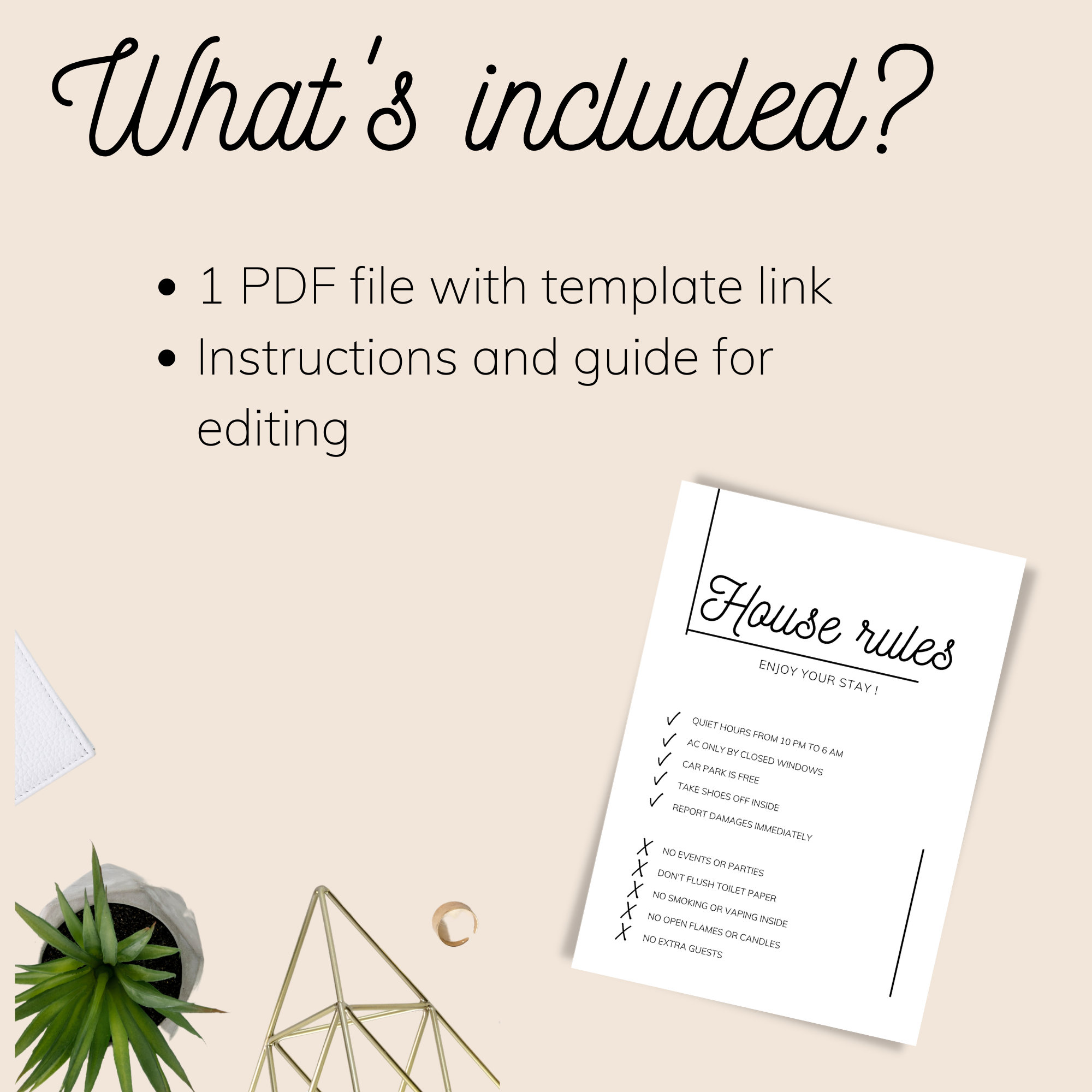 AIRBNB HOUSE RULES Template Editable Airbnb Signs Airbnb Etsy UK