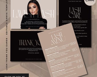 Lash Tech Thank You Card Template: Canva Design (Digital Download)