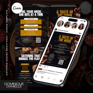 Chef and Catering Flyer Canva Template Set: Modern Social Media Post