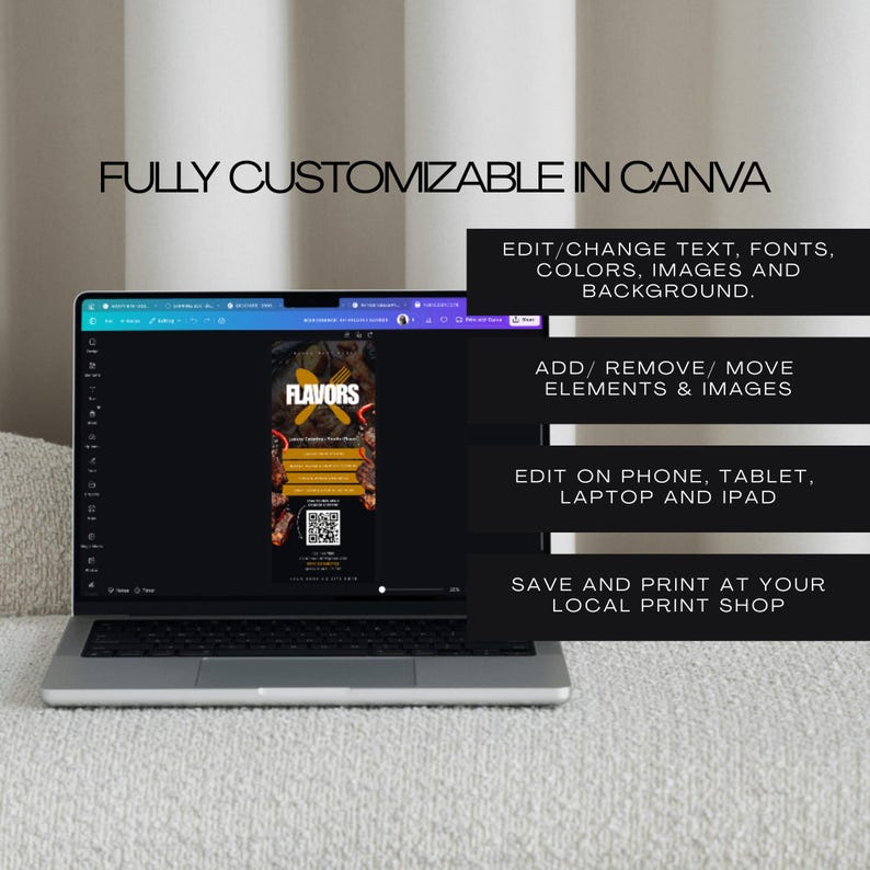 Catering Retractable Banner Template: Catering & Pop-Up Display (Canva Editable, Digital Download) image 5