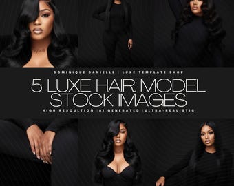 Imágenes de stock de modelos de belleza y cabello: Luxe Melanin Images (5 archivos JPEG de alta resolución)