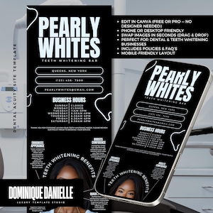 Plantilla de blanqueamiento dental Acuity: Banners de Canva para profesionales de la belleza (Descarga digital)