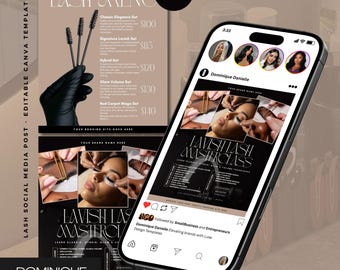 Lash Extension Flyer Template: Editable Canva Design (Instant Download)