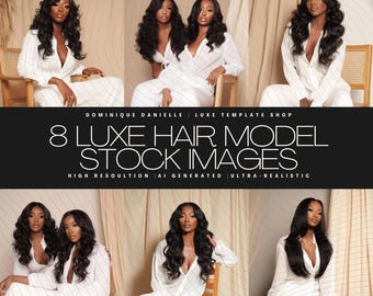Beauty & Hair Stock Photos: Luxe Melanin Images (8 High-Res JPEGs)
