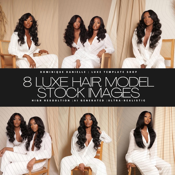 Beauty & Hair Stock Photos: Luxe Melanin Images (8 High-Res JPEGs)