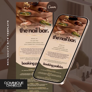 Nail Tech Acuity Template: Luxury Booking Site Banners (Digital Download, Canva Editable)