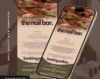 Nail Tech Acuity Template: Luxury Booking Site Banners (Digital Download, Canva Editable)