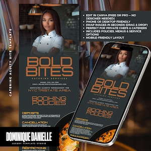 Plantilla de catering de lujo Acuity: Banners editables de Canva (Descarga digital)