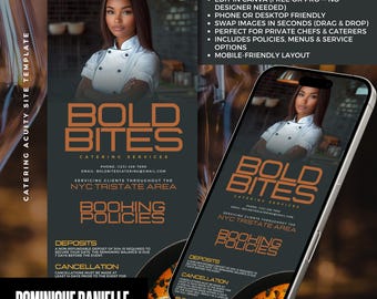 Luxury Catering Acuity Template: Editable Canva Banners (Digital Download)