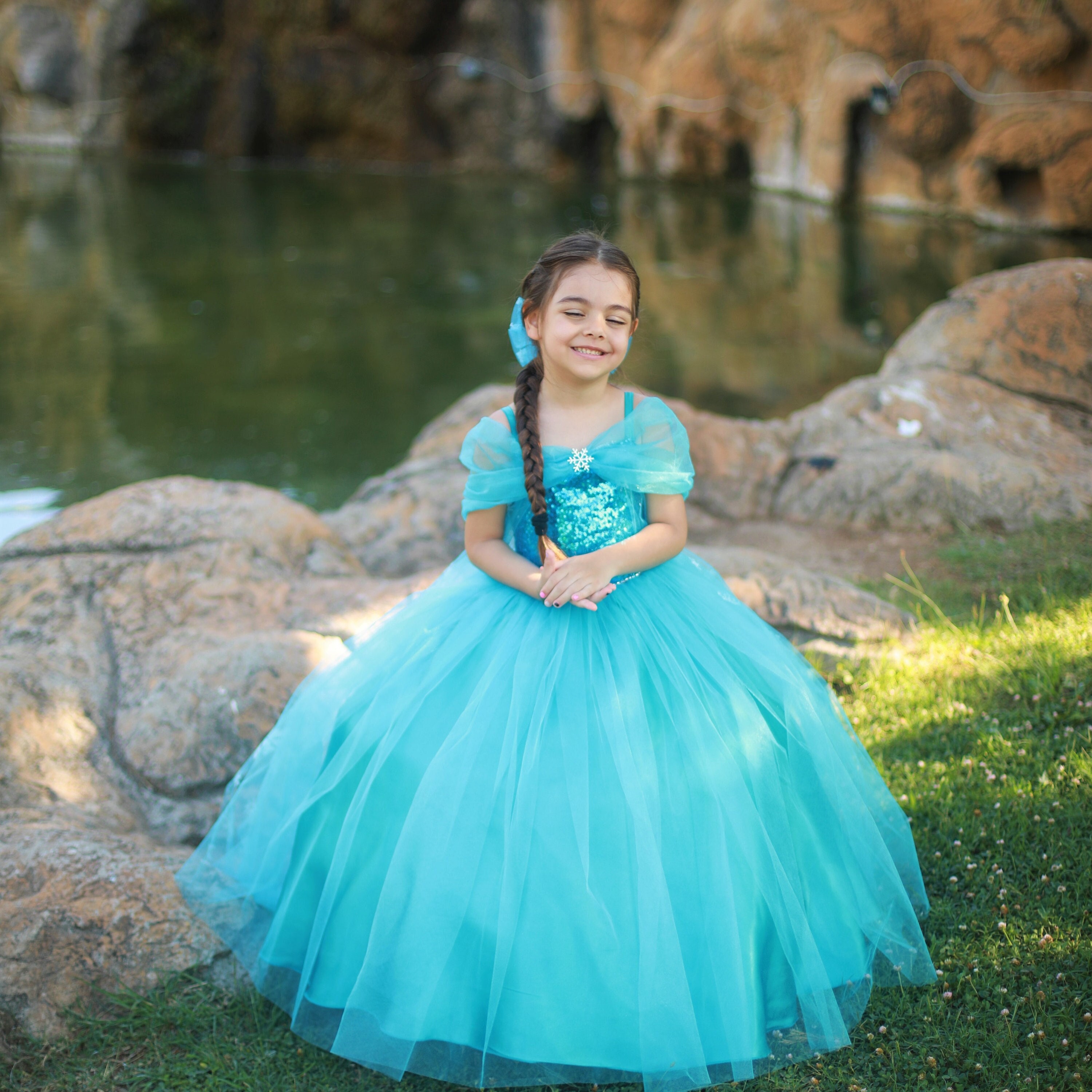 Frozen Costume Frozen Birthday Dress Blue Dress Toddler - Etsy Singapore
