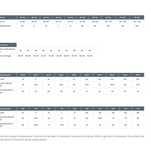 May include: A white chart with black text detailing adult t-shirt measurements in inches and centimeters. The chart includes chest and length measurements for various sizes, from XS to 6XL. The text "ADULT TSHIRTS" is vertically aligned on the right.