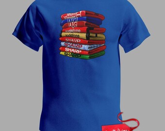 Mufc Retro Kit Stack Pile T Shirt, Red Devils Soccer Fanwear (Adult S-3XL, Kids 2-13, Premium Cotton)