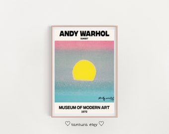 andy warhol sunset blue. pop art print. andy warhol poster. vintage print. modern art print. printable wall art. home decor. digital art