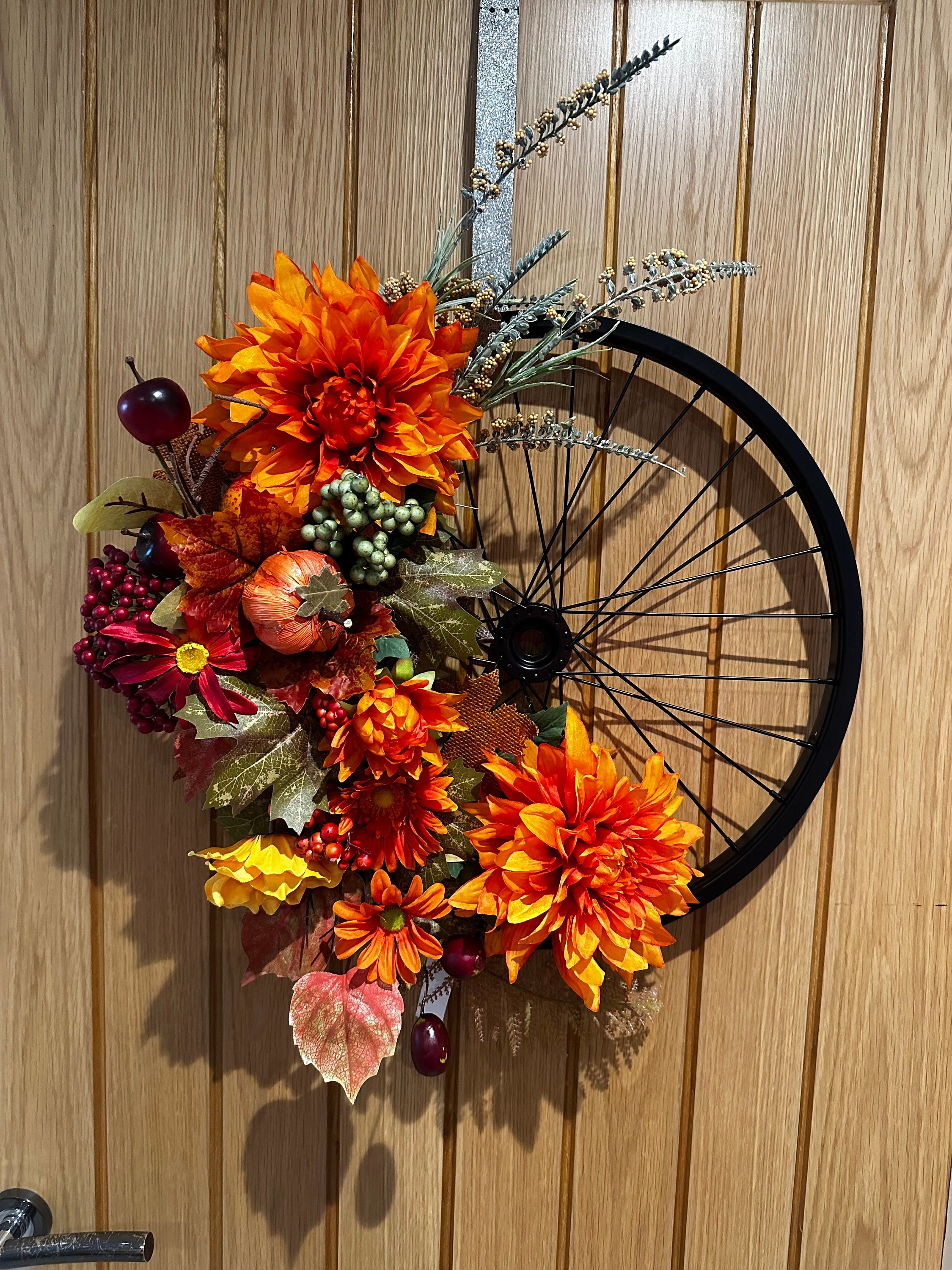 Bicycle Wheel Wreath Form, Wreath Ring, Do It Yourself Wreath Frame, DIY  Wreath Base, Summer Wreath, Spring Wreath, Front Door Wreath Decor 