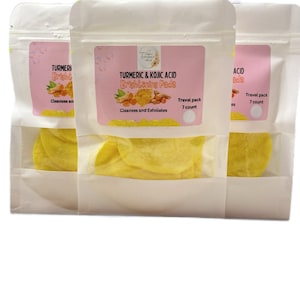 Almohadillas iluminadoras de cúrcuma y ácido kójico