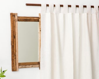 Custom Linen Blackout Curtain – Tab Top, Farmhouse Style