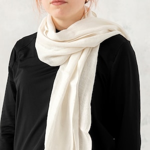 Linen scarf, oversized linen scarf, long linen shawl. Soft linen scarves for women and for men. Gift for her