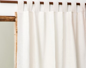 Tab Top Linen Blackout Curtain - Bedroom Window Panel