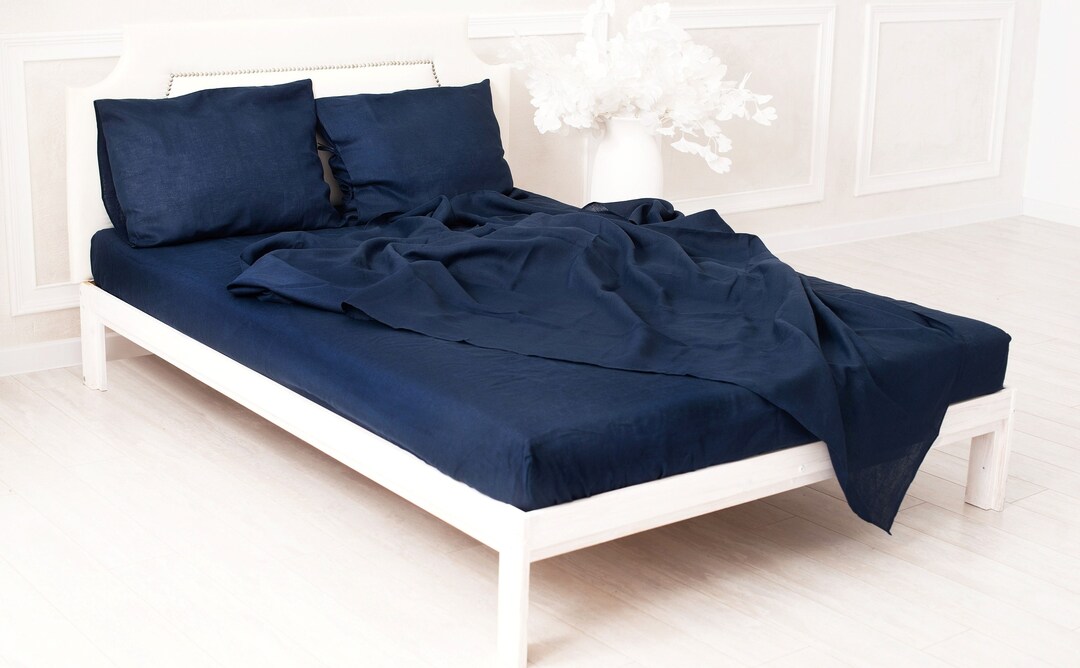 Linen Sheet Set Queen Size of 4 Pieces Linen Bedding Set Etsy