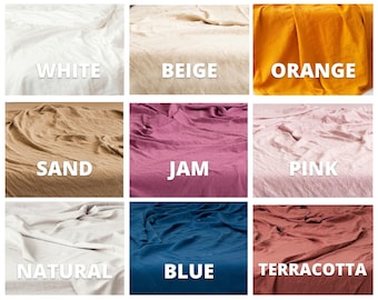 Muestras de tela de lino: Muestras de ropa de cama y manteles (150 g/m²)