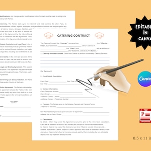 Modelo de Contrato de Buffet Editável: Fornecimento de Alimentos Faça Você Mesmo, Proposta de Casamento (Download Digital)