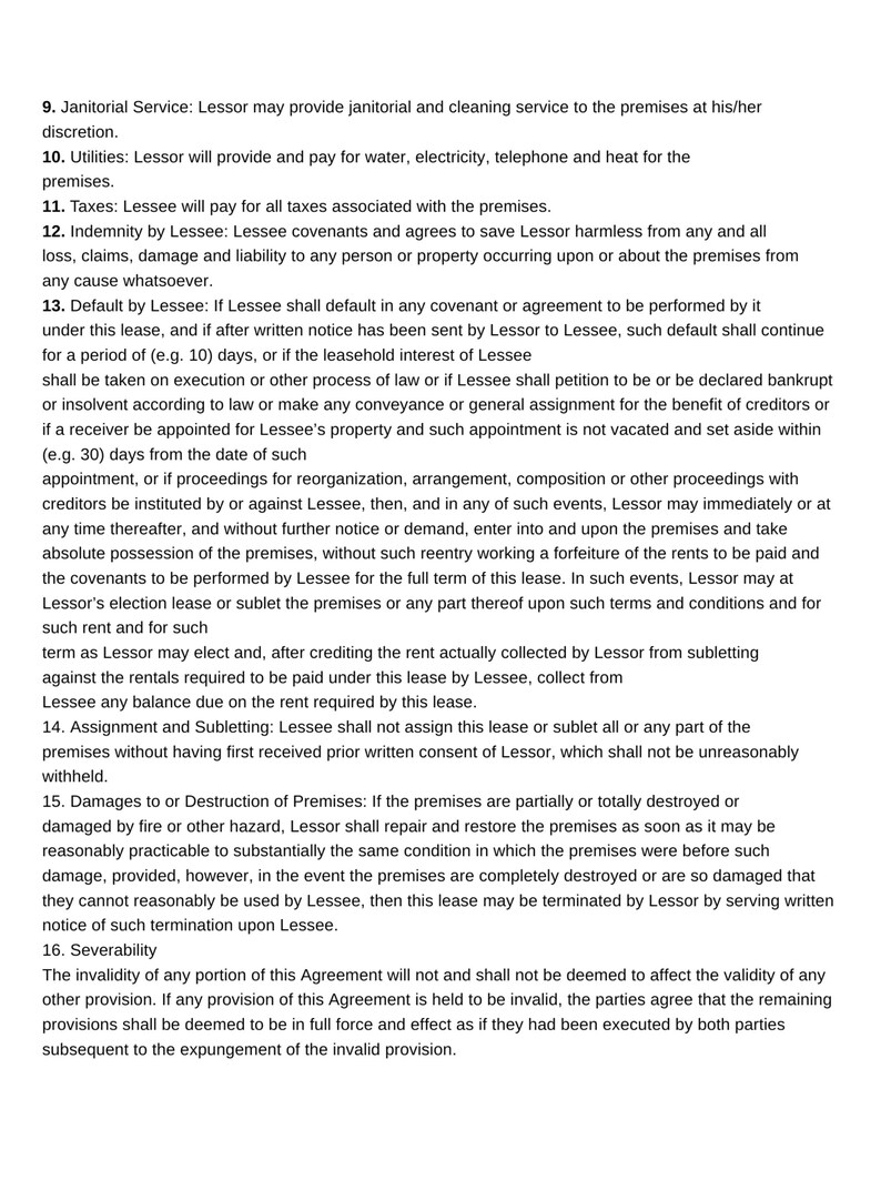 Printable Salon Booth Rental Agreement - Etsy