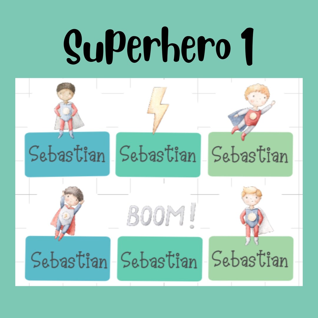 Cute Kids Name Labels Name Tags Waterproof Iron On Nursery - Etsy