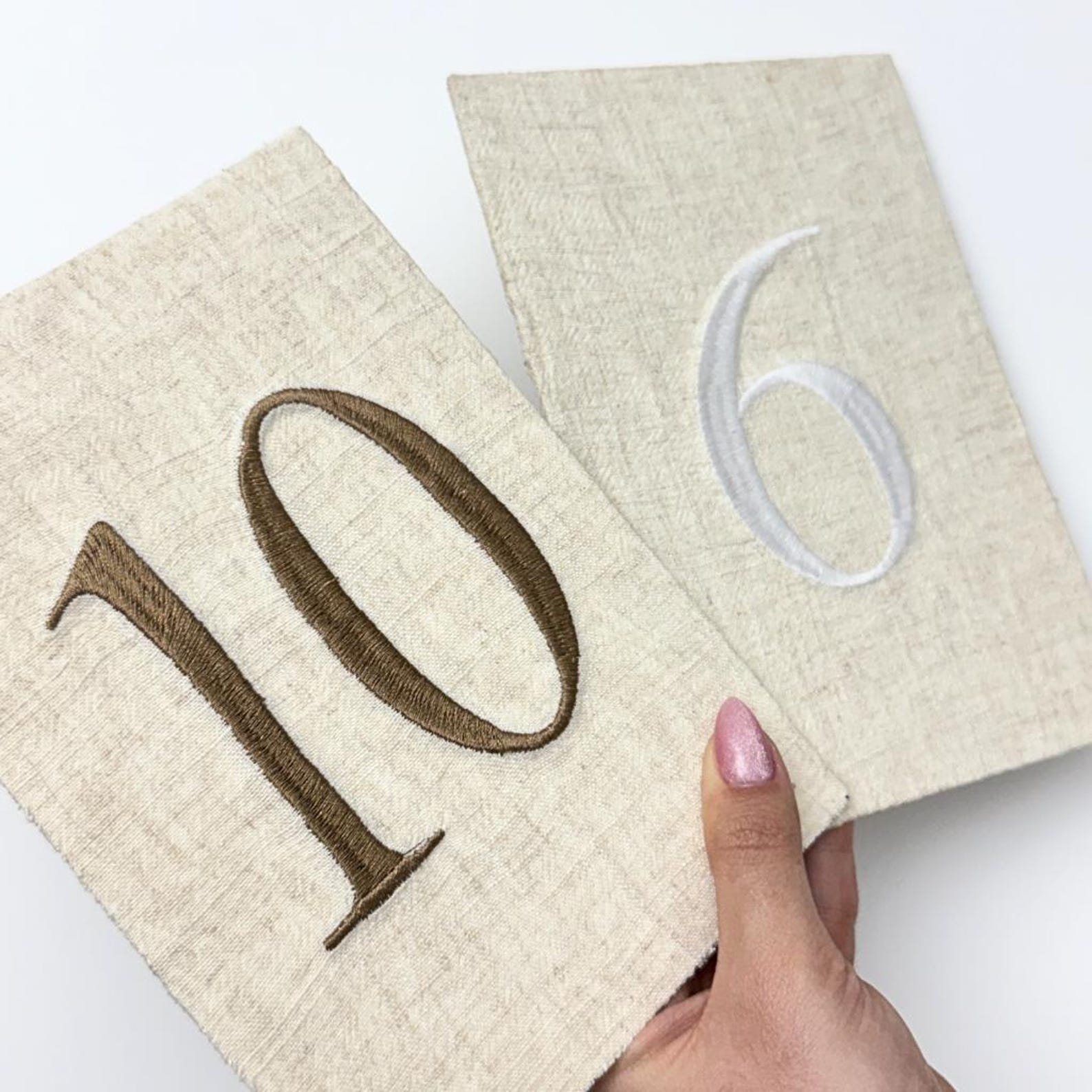 Wedding Table Numbers | Embroidered Linen Table Numbers | Table Numbers ...