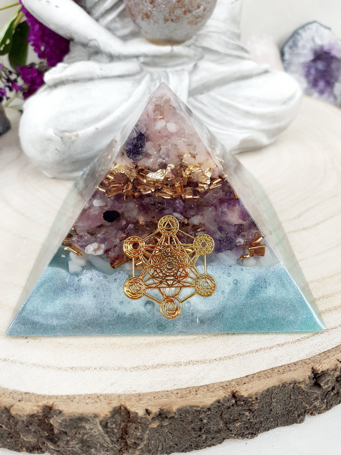 Pyramide Orgonite - Améthyste,