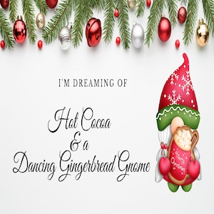 Dancing Gingerbread Gnome Card