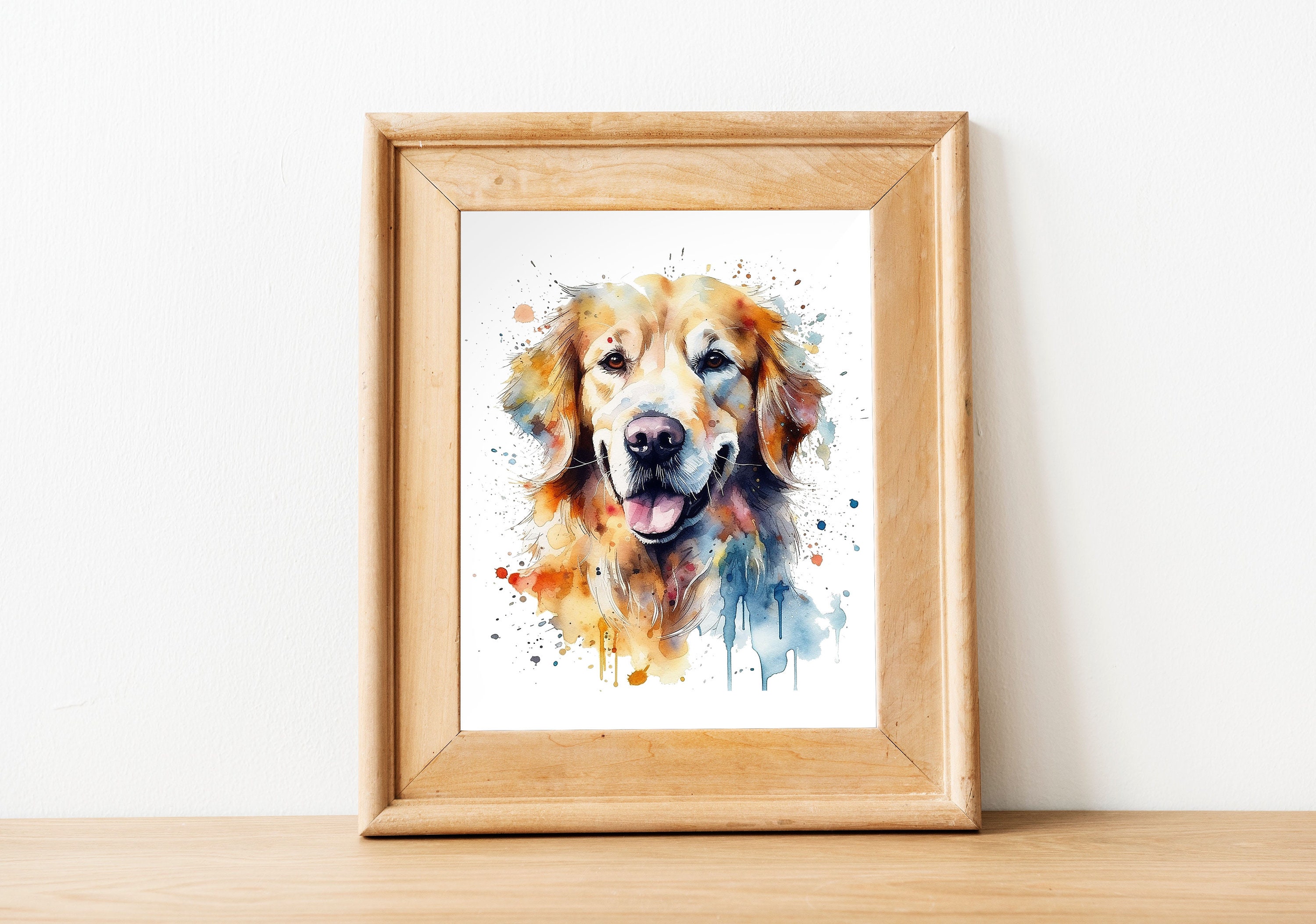 Golden Retriever Watercolor Bundle Puppy Clipart 300 DPI Jpg Png Files ...