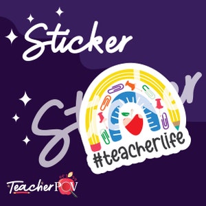 Teacher Life Sticker | Teacher Sticker Gift | Teacher Gift | Water Bottle Teacher Sticker | Laptop Sticker | Teacher Appreciation Gift