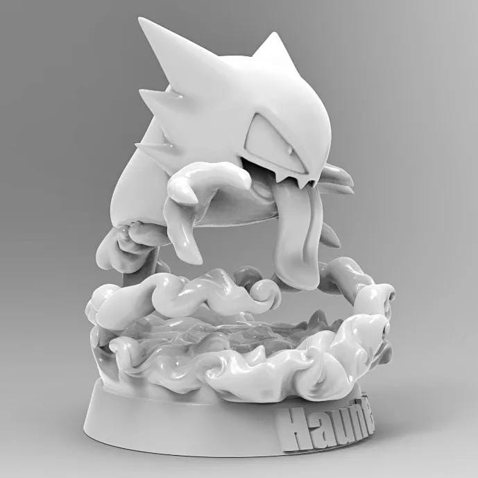 Pokémon Gastly & Haunter & Gengar Resin Statue