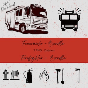 Pacote Corpo de Bombeiros | Bombeiro | PNG |  HLF | Fogo | Fogo