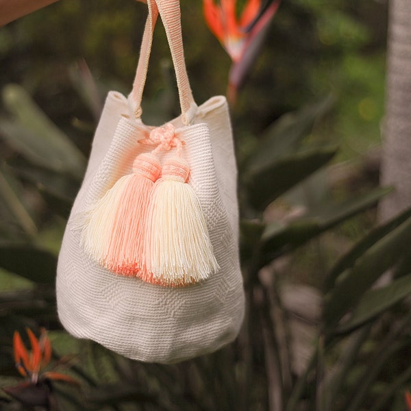 Wayuu Colombian Mochila | Ethical Cross-body Bag| Summer Boho Bag | Crochet Handmade Bag | Festival Bag |