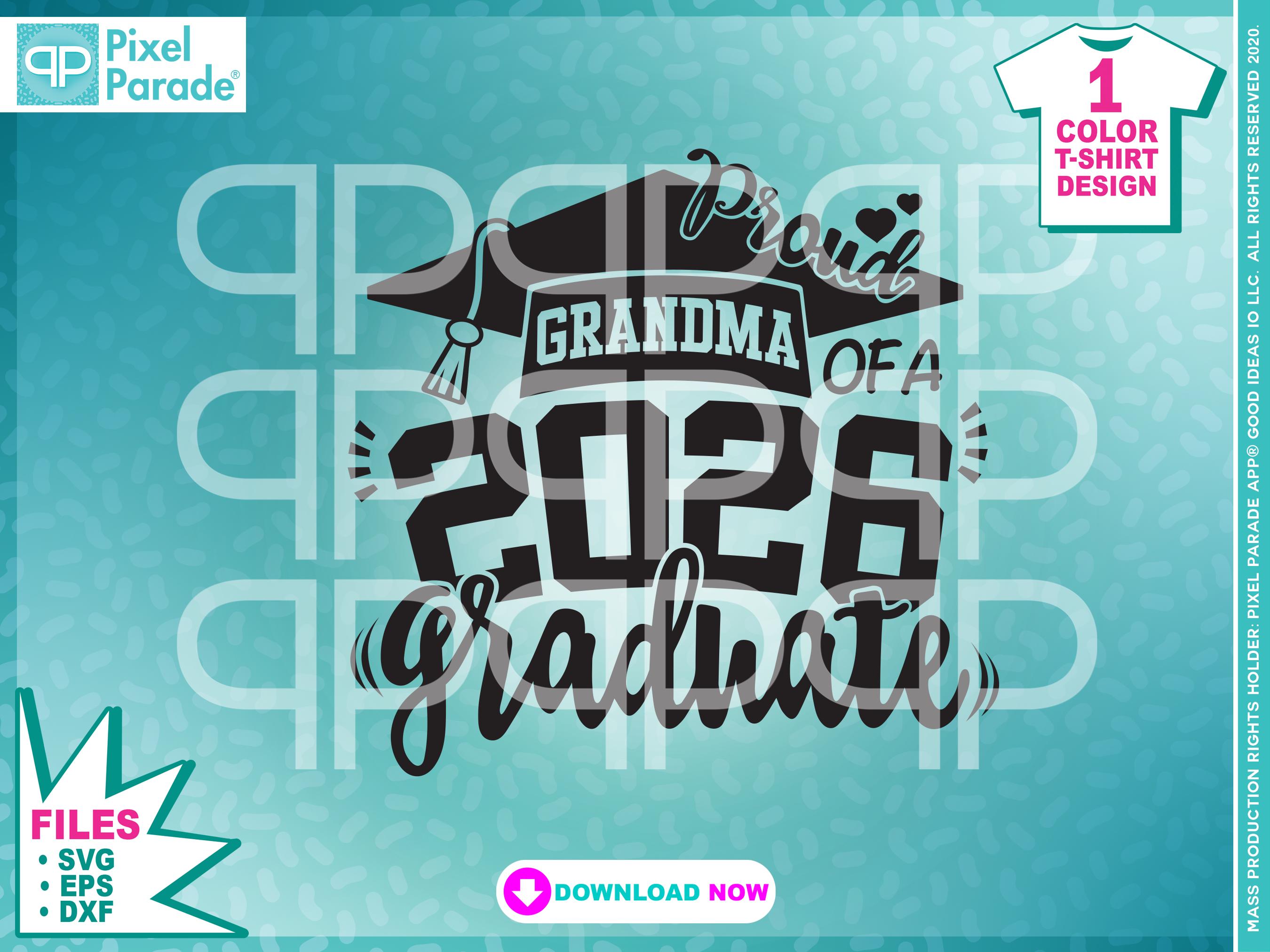 Proud Grandma 2026 Graduate SVG: T-Shirt Design (Digital Download