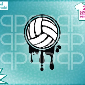 Volleybolldroppar SVG: Sporttröja-klippfil (digital nedladdning)