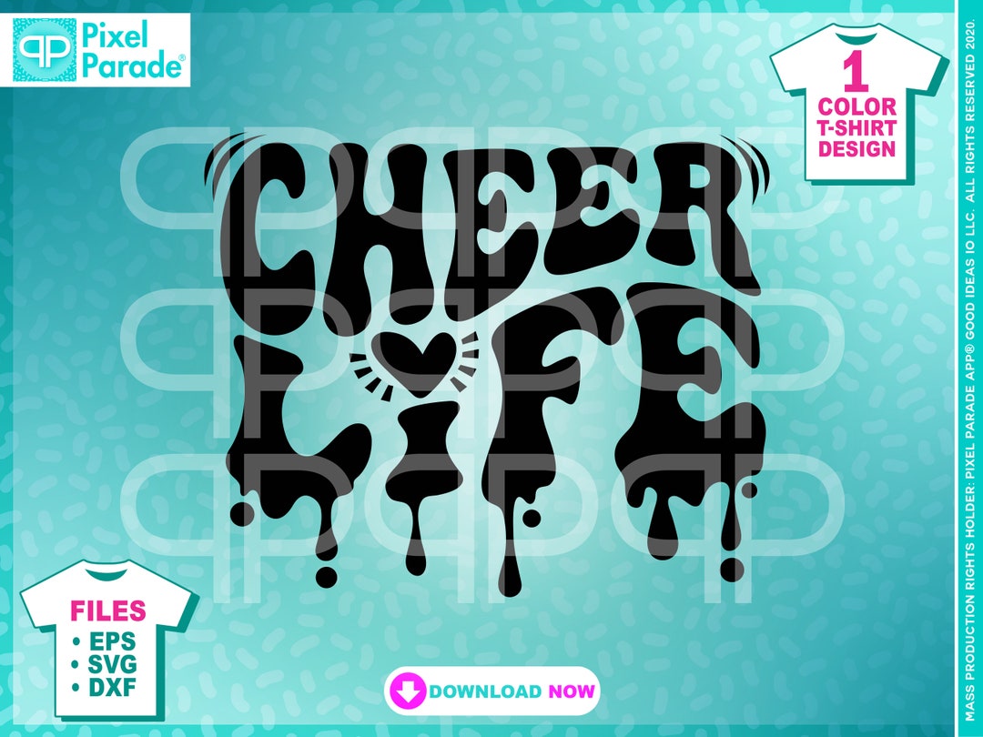Cheer Life SVG: Wavy Cheerleading Shirt Design (digital Cut Files) - Etsy