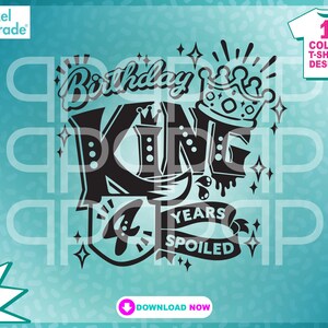 Verjaardag koning "Years Spoiled" baby geboorte kroon svg, verwend 4 jaar oud vierde verjaardag Tee, eps, dxf digitale snijbestanden door: Pixel Parade App®