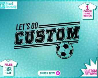 Custom SVG: Custom Soccer Team Name Varsity Font (Digital Download)